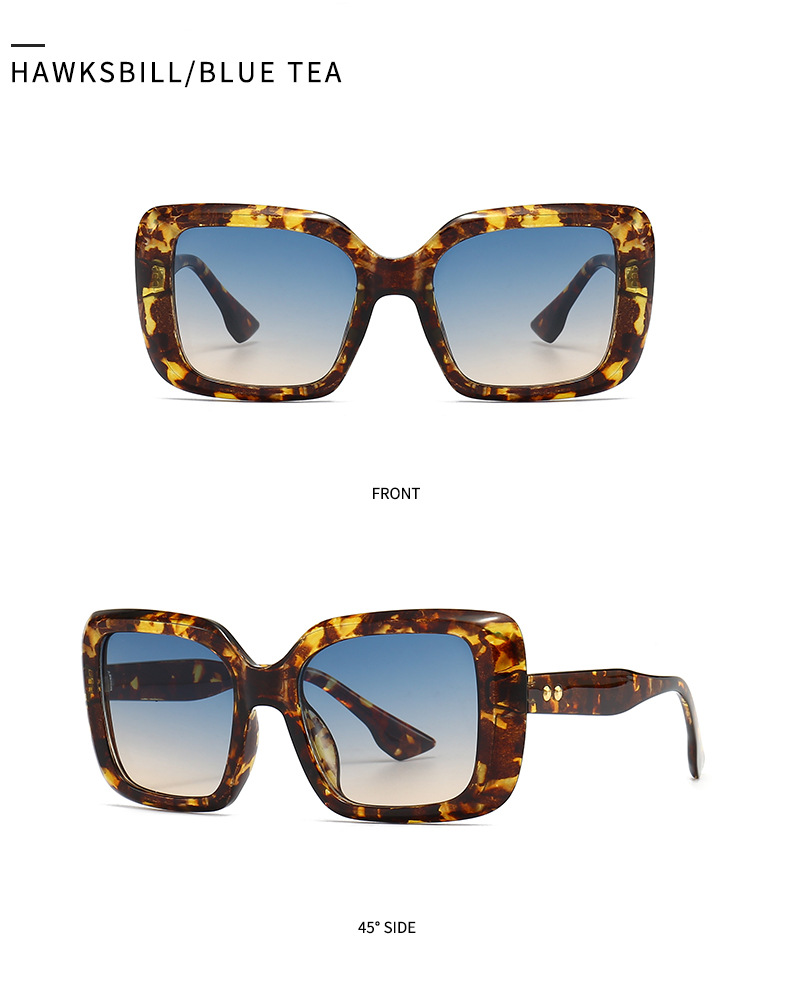 Cross border foreign trade new modern retro square frame sunglasses INS style street style big name sunglasses 9147_voghion.com