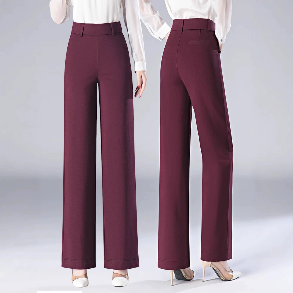 Suit, spring summer thin trousers, high-end, high waist, loose straight fit