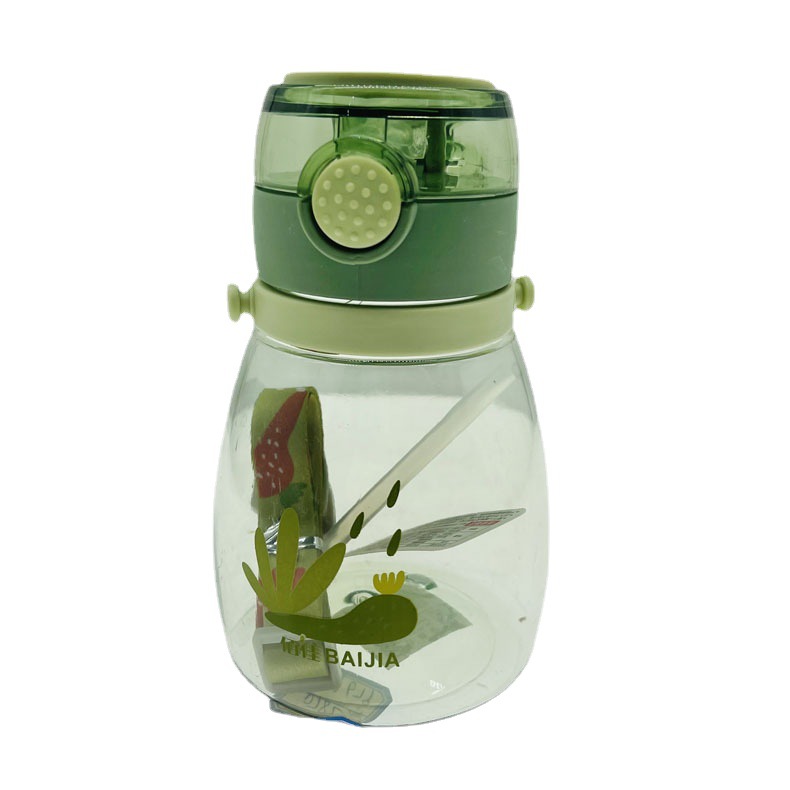 Baijia taza de paja deportes taza de plástico simple estudiante taza de agua 750ml bolsa de gradiente de color pegamento portátil taza