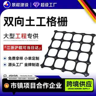 道路基加固双向土工格栅厂家护坡挡土PP加筋双向拉伸塑料土工格栅