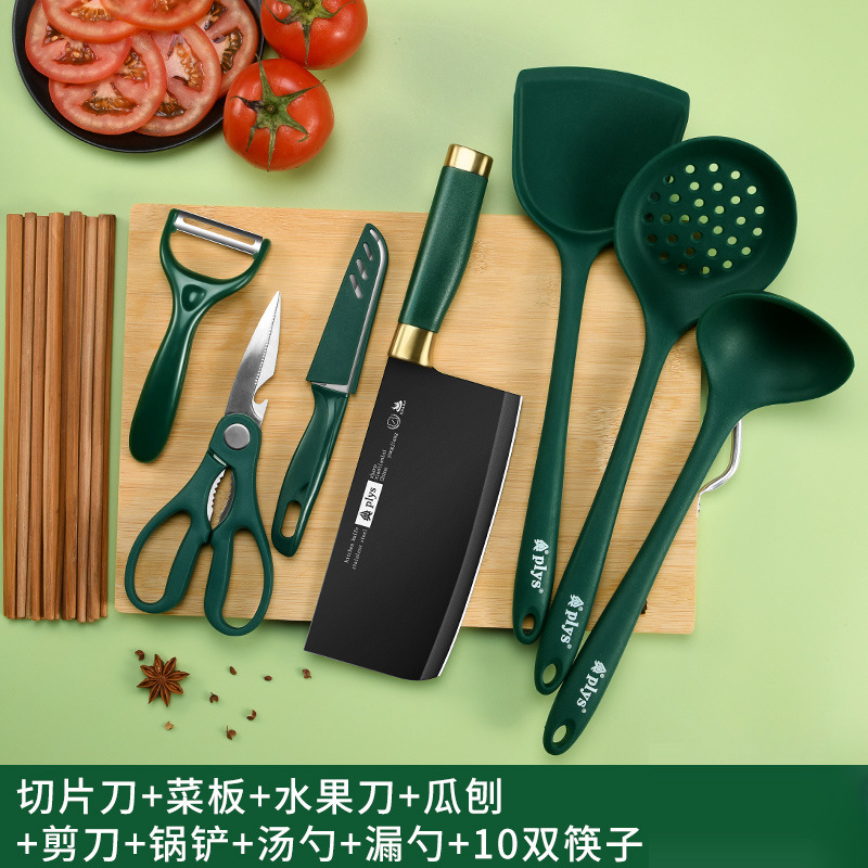 Kit de acero inoxidable 2 en 1 cuchillo de cocina cuchillo de cocina doméstico super rápido afilado tablero de corte cuchillo de cocina sin tablero de cocina