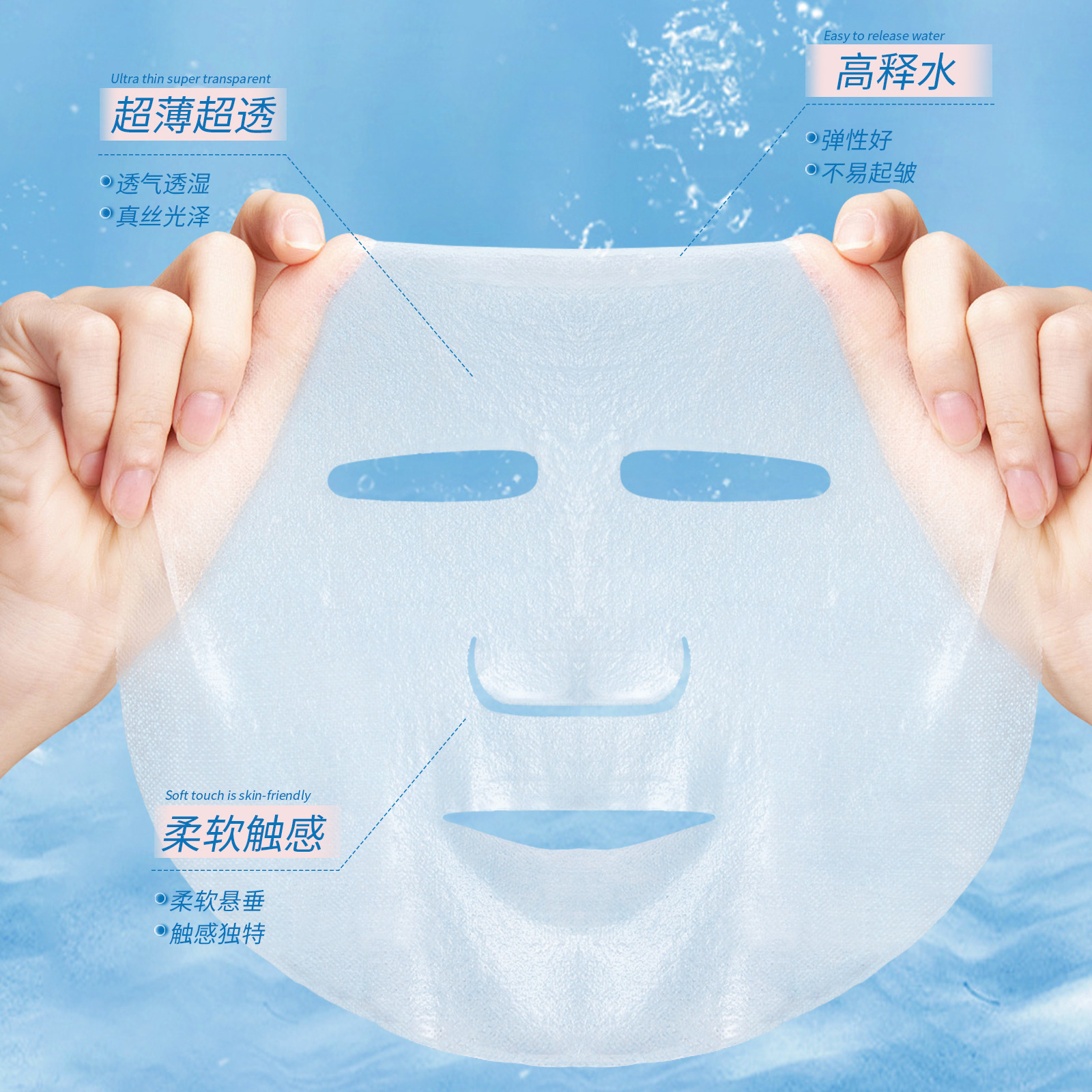 一次性压缩面膜湿敷专用水疗面膜扣补水面膜纸敷水用美容院独立装
