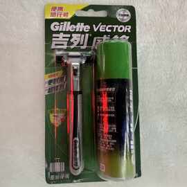 吉列威锋刀架1刀片+50克泡沫男士剃须刀手动刮胡刀组合装刀架