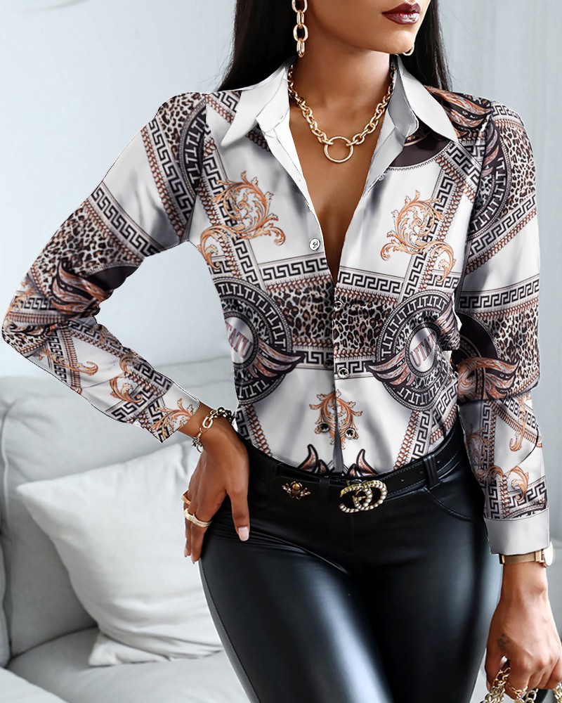 Women's Blouse Long Sleeve Blouses Printing Fashion Printing display picture 38