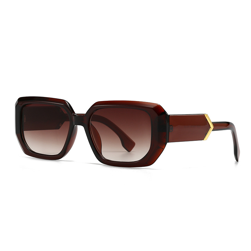 Cross-border Exclusive Square Sunglasses Women's Modern Retro Mirror Legs Jump Shape Decorative Sunglasses Men's 9228_voghion.com
