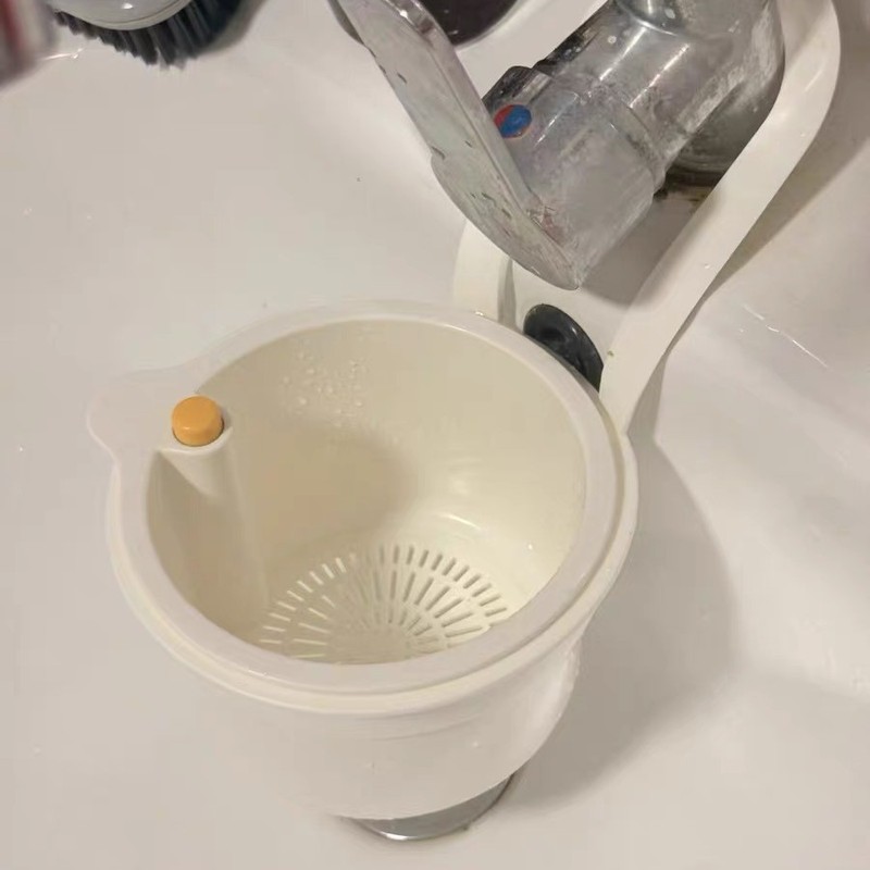 厨房水槽过滤挂篮水池洗菜盆防堵漏网按压式沥水蓝网格置物架挂袋|undefined