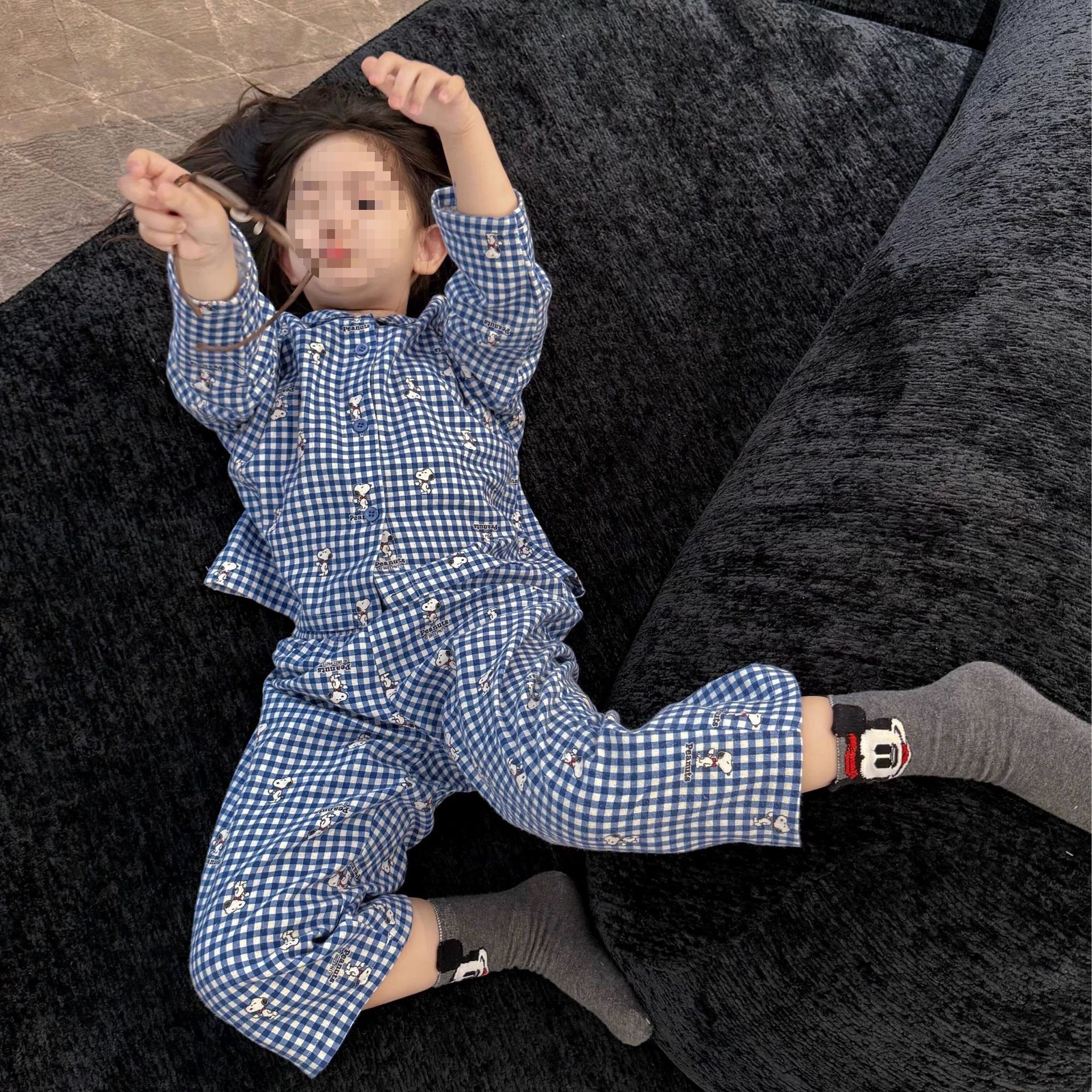 Children's New Long-Sleeved Autum Pajamas Girls Autum Cartoon Home Clothes Baby Girl Kidsren's Clothing Pants Suit Z056