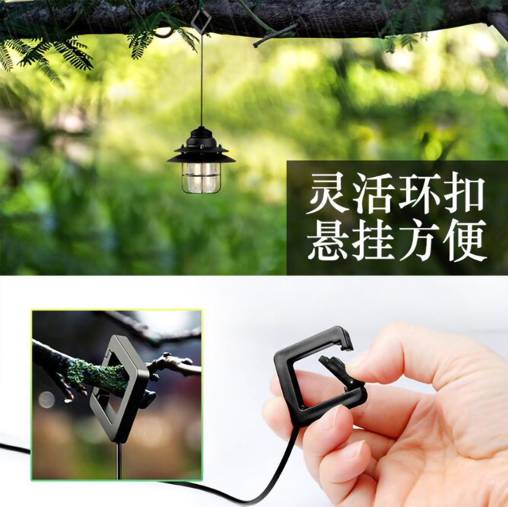 跨境私模新品户外铁艺充电复古露营灯野营灯营地帐篷灯吊灯手提灯