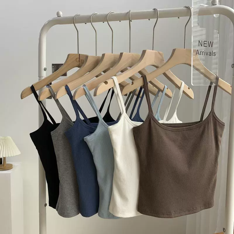 新款棉带胸垫内搭美背可外穿固定杯打底背心裹胸显瘦打底抹胸上衣