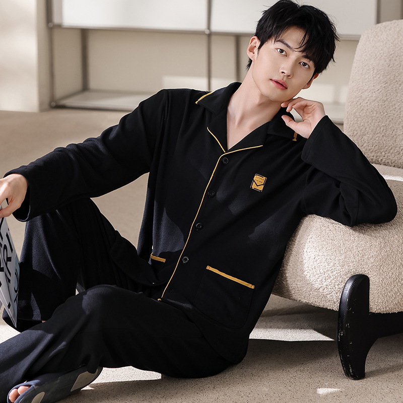 Y74004 카라넥 긴팔 잠옷 가디건