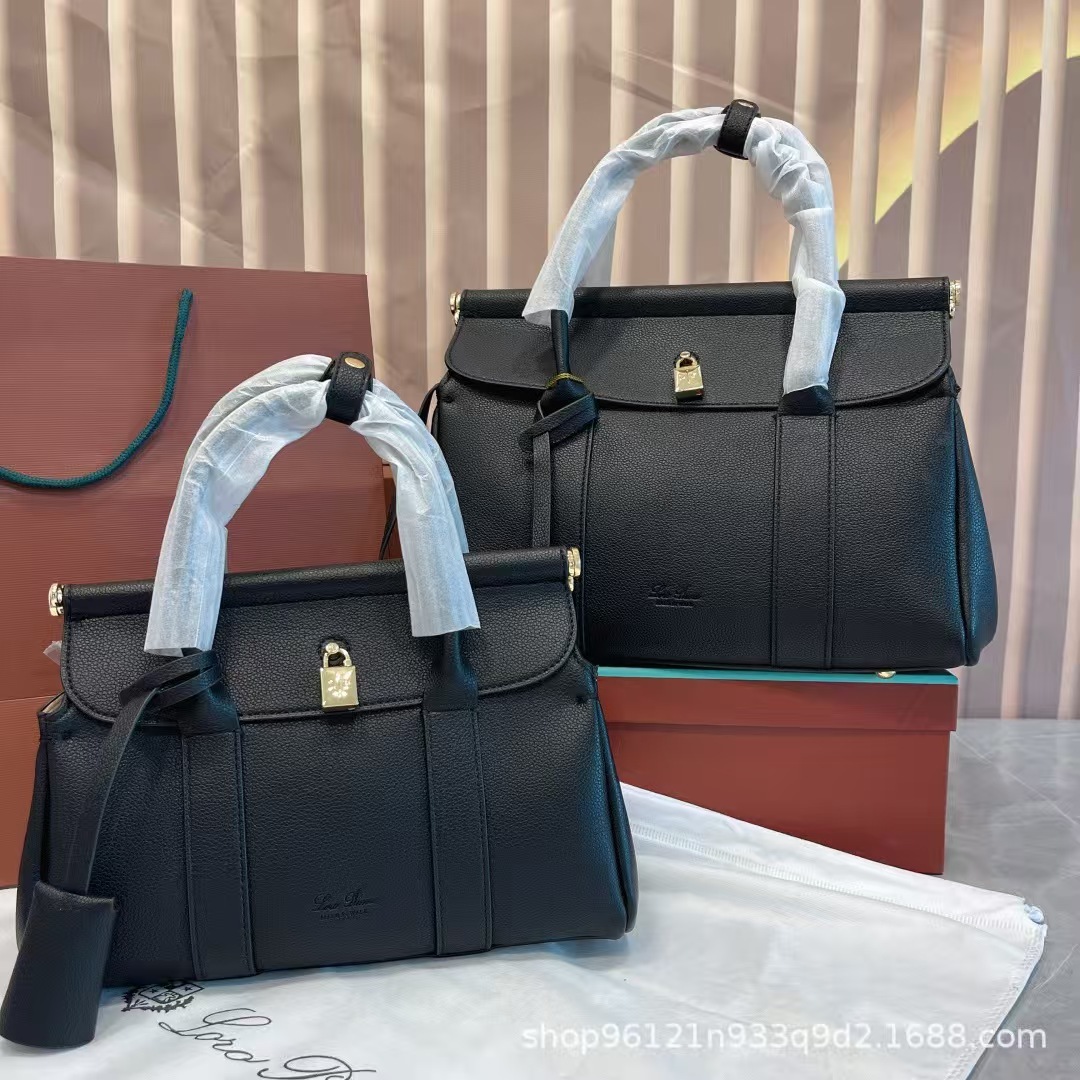 Cross-border New DESIGNBAG Women's Briefcase Luxury LP 32 Semi-Handmade Cowhide Commuter Tote Handbag - Thumbnail 7