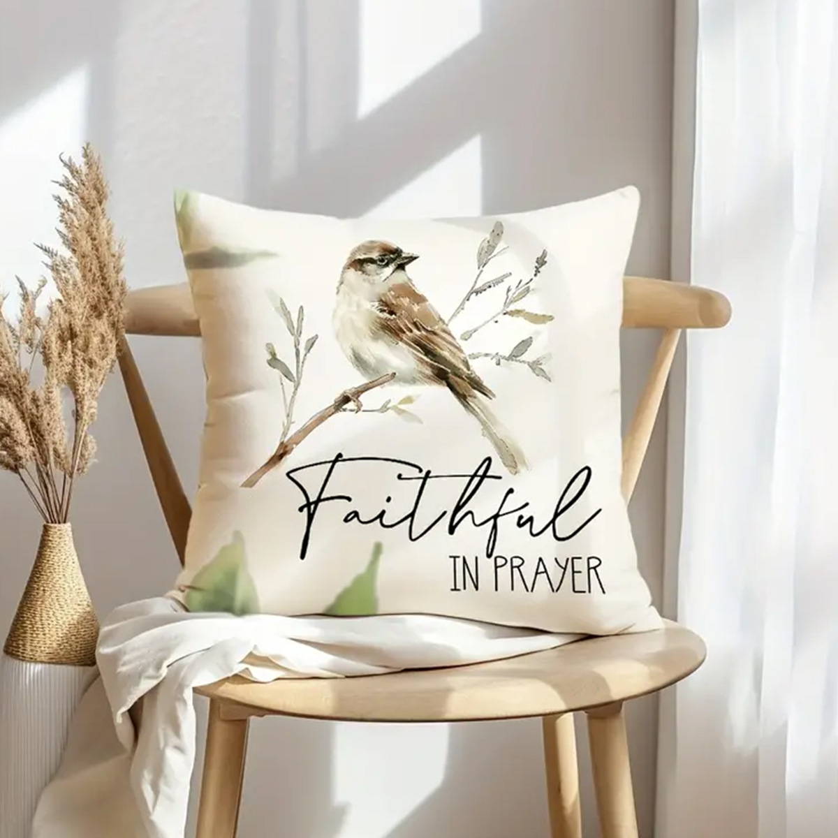 Cuscino per divano da soggiorno con stampa di lettere di rami di uccelli migratori di vendita calda transfrontaliera in lino per la casa e le vacanze_voghion.com