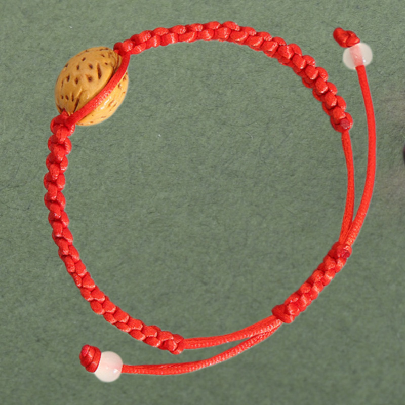 Premium Natural Peach Stone Bracelet for the Dragon Boat Festival, Anti-Frightening for Children, Handmade Vajra Knot Woven Peach Blue and Red String Bracelet Premium Natural Peach Stone Bracelet for the Dragon Boat Festival, Anti-Frightening for Children, Handmade Vajra Knot Woven Peach Blue and Red String Bracelet