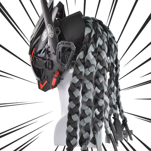 Cyberpunk Tactical Dreadlocks Headgear Mask Outdoor Cycling Wig COSPLAY Funny Hat Trendy Headband CNSQB