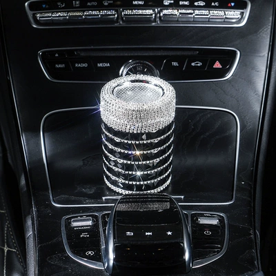 Car ashtray led luminous men and women - black-diamond