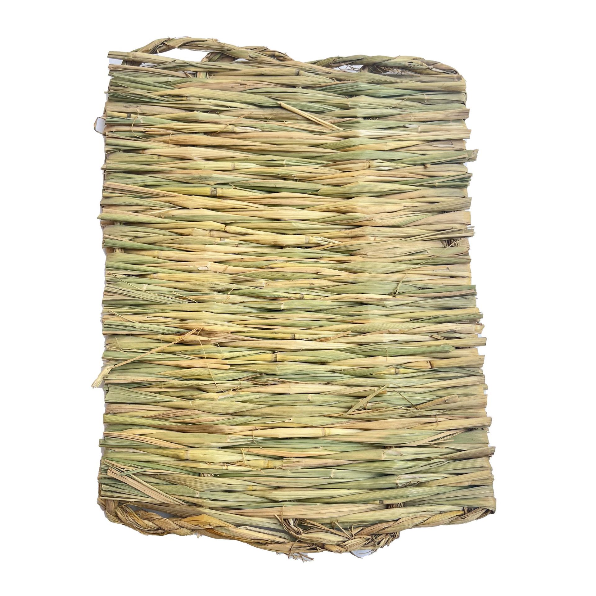 Hierba hecha a mano, nido de conejo plegable, estera de paja, hierba, rábano, hámster, conejillo de indias, juguetes molares, suministros para mascotas