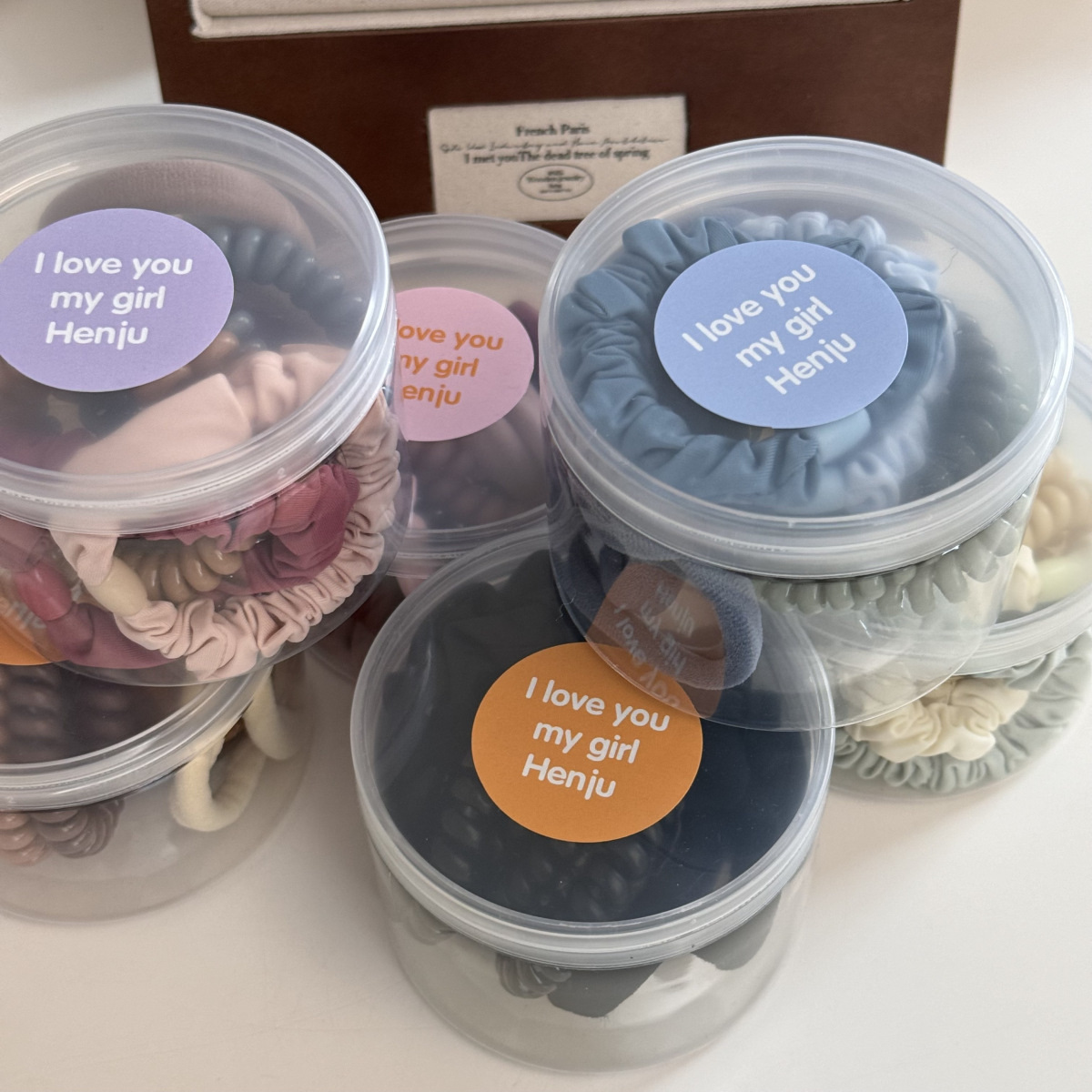 Diez piezas en caja simple doblado línea telefónica bobina de cabello 2024 nuevo versátil de alta elasticidad correa de correa duradera