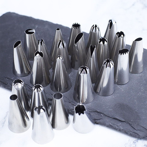 26-piece set stainless steel cake frosting tips and frosting bags for cake decoration, baking tools set