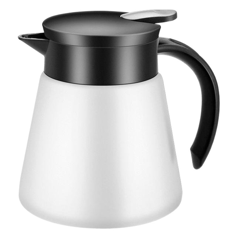 Termo de Acero Inoxidable Tipo Prensa, Botella de Agua Caliente Simple y Pequeña para el Hogar, Hotel, Cafetera, Regalo Empresarial, Taza Térmica