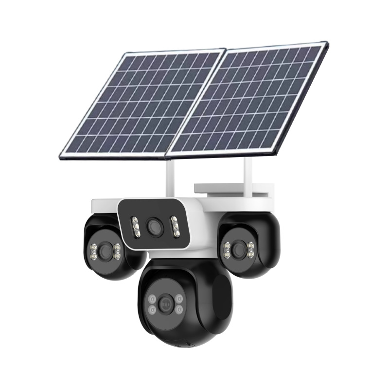 亚洲版4G太阳能摄像机 8MP 4x2MP lens 4G PTZ SOLAR AOV Camera