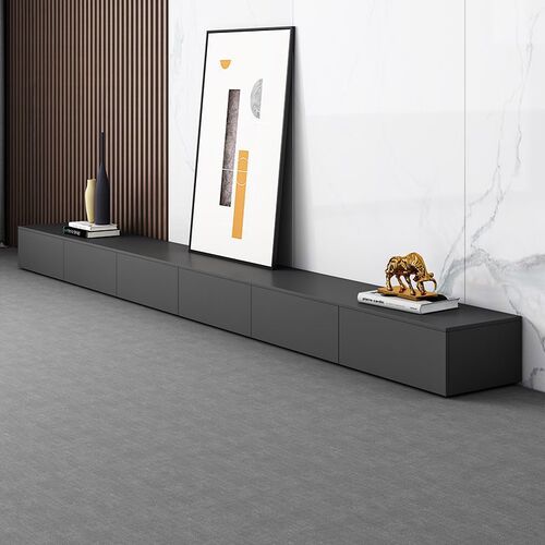 Black Minimalist Luxury TV Stand Coffee Table Set Modern Simple Home Small Living Room Floor TV Cabinet