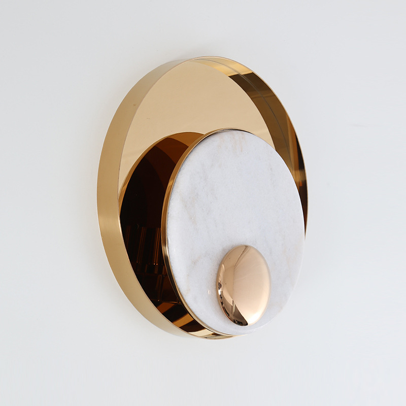Pasillo lámpara de pared de fondo lámpara de pared dormitorio diseñador de fondo luces de hotel escaleras mármol nórdico