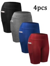D 31943 Yoga Shorts with Side Pockets �٤�̿� ŷ���羳