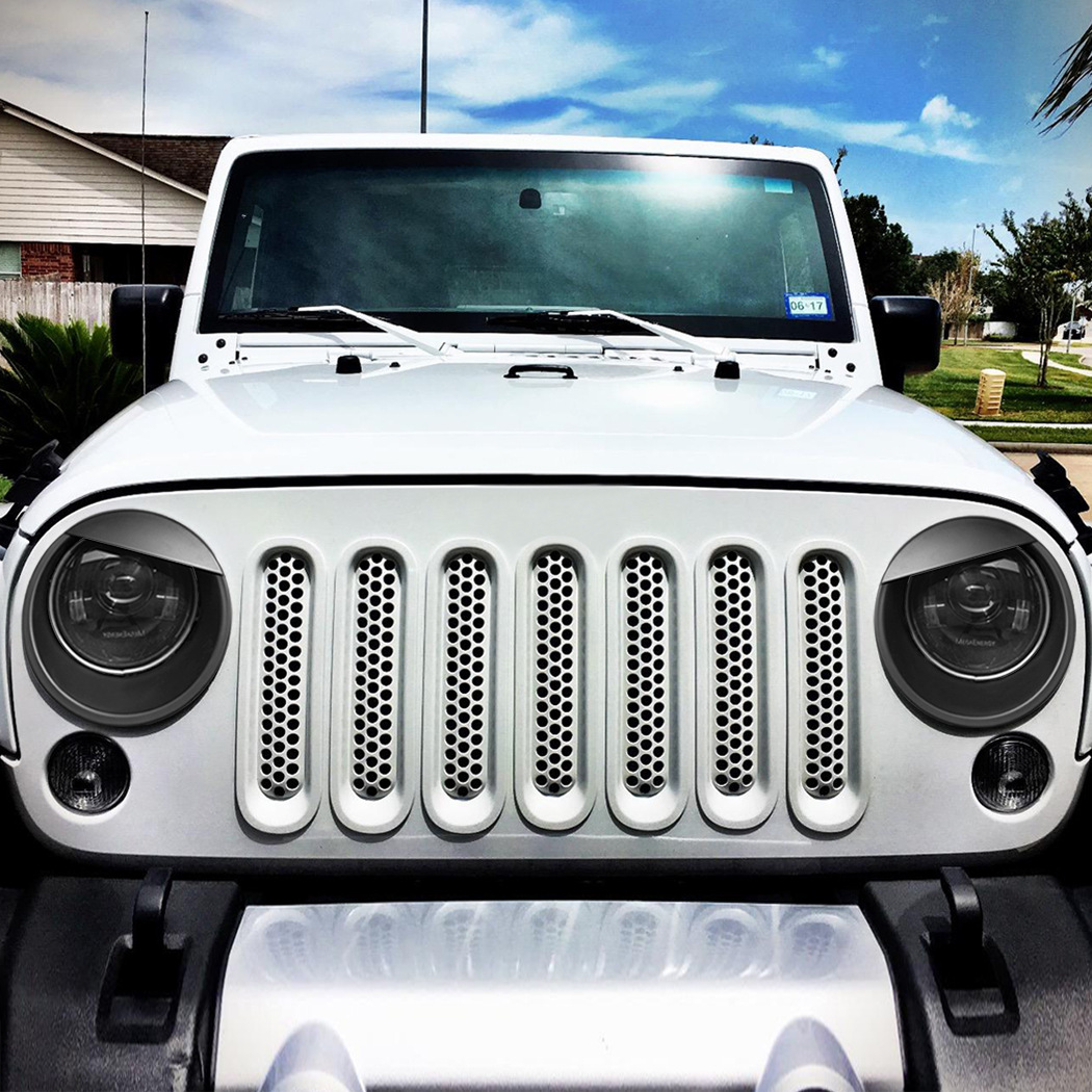 Suitable for 2007-2017 Jeep Wrangler Bird Shape Black Eyebrow Modification Factory Wholesale