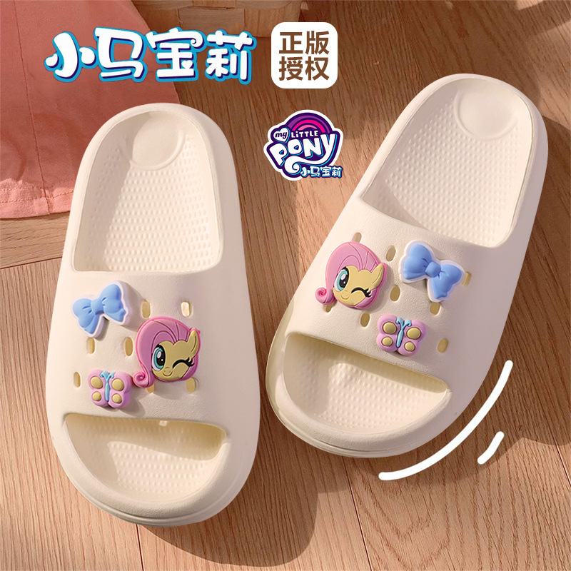 Xiaoma Baoli 2025 nuevos niños medianos y grandes para adultos chanclas lindas sandalias y zapatillas al aire libre de dibujos animados para padres e hijos