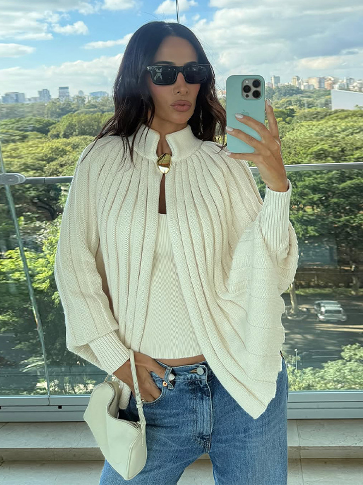 Moda nuevo temperamento de cuello alto de manga larga abrigo abrigo de lana para mujeres 2025 otoño y invierno nuevo estilo transfronterizo europeo y americano