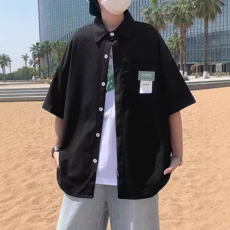 Men's Summer New Short-Sleeve Korean Style Trendy Casual Shirt Jacket Top Men's Coat Men's Summer New Short-Sleeve Korean Style Trendy Casual Shirt Jacket Top Men's Coat