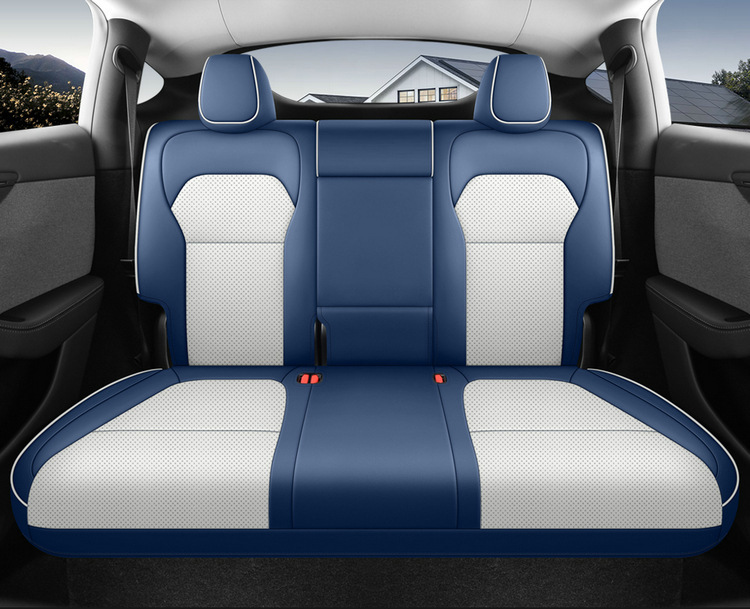 New Model-Specific 25-Piece Tesla Model Y and Model 3 Full Leather Universal Car Seat Covers
