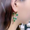 Earrings with tassels, cat's eye, 2022 collection