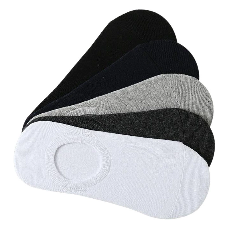 Joker простые невидимые носки мужские весенне-летние силиконовые Нескользящие хлопковые носки-лодочки 5 поясная упаковка от производителя оптом