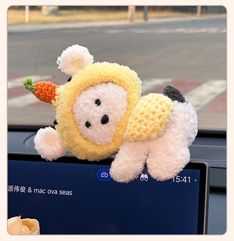 New Creative Car Ornaments, Cartoon Dolls, Car Center Console Decorations, Cute Dolls, Screen-Mounted Ornaments