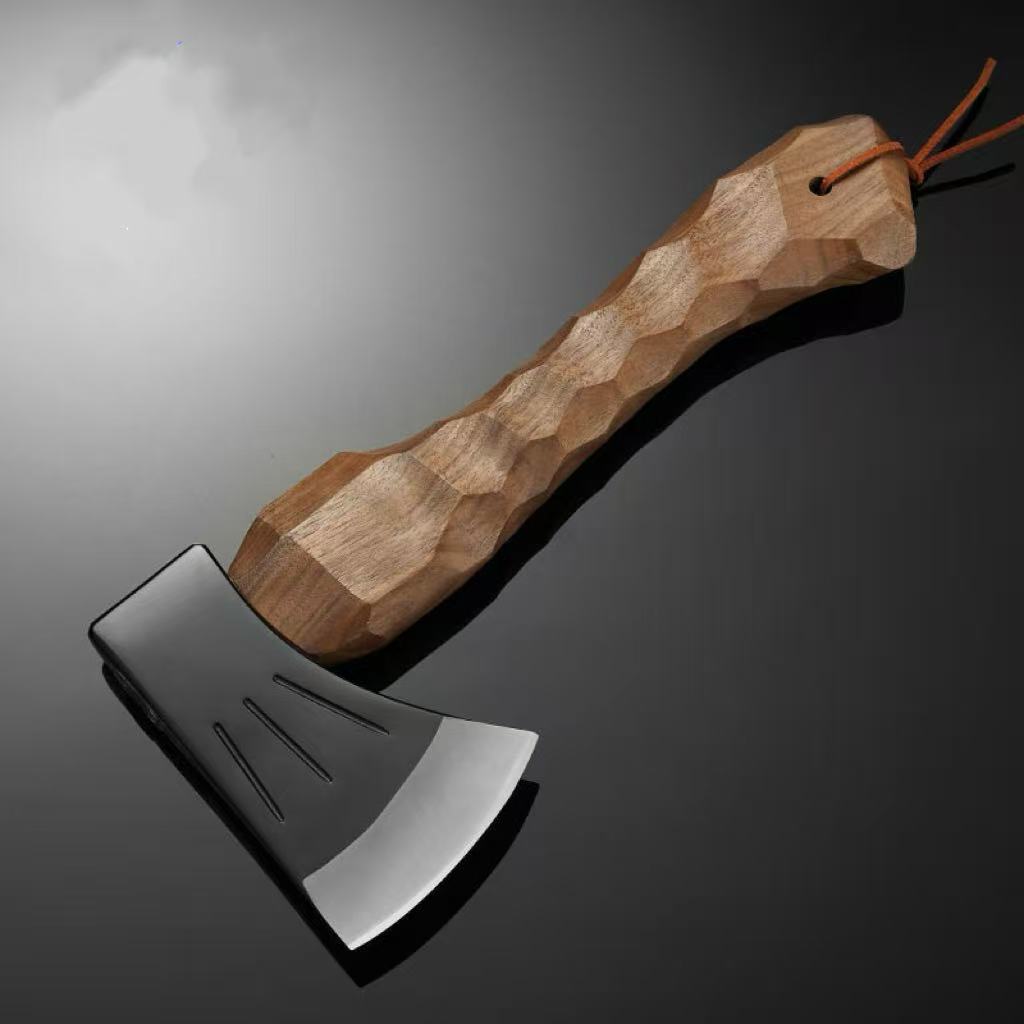 厂家直销胡桃木斧头户外求生多功能便携锋利登山野营开路劈柴砍树