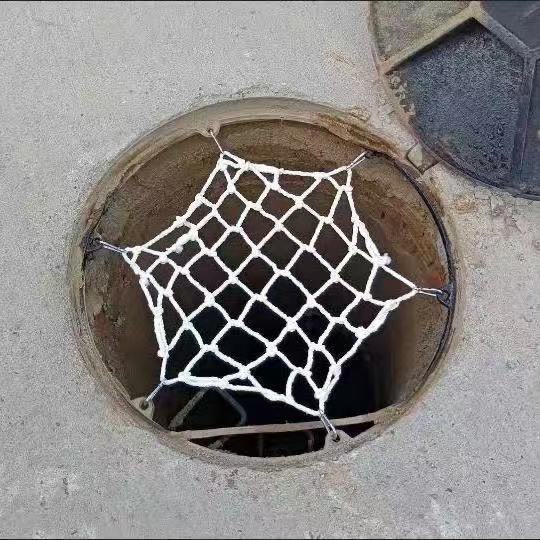 井盖网圆形防坠网污水井下水道窖井沙井地下检查井安全网防护网
