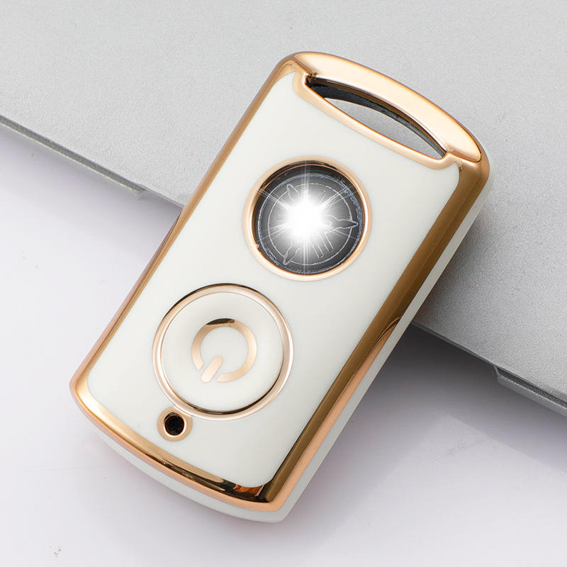 Suitable for New Yamaha Motorcycle Key Case Nvx155 Qbix Aerox Gold Edge Key Protective Case