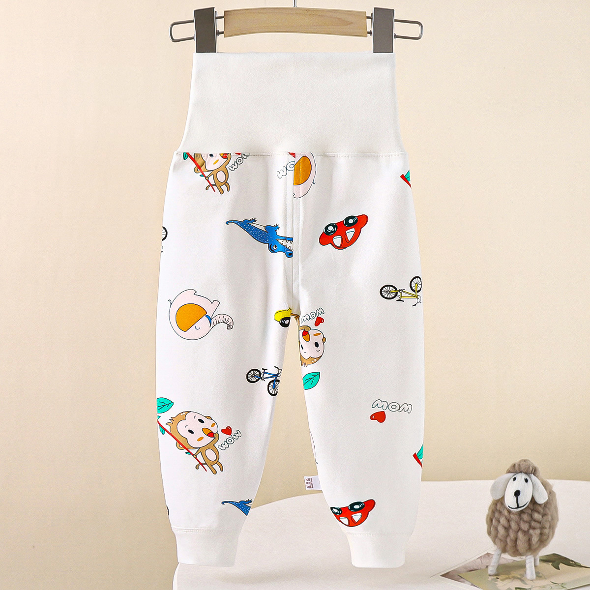 2025 Children's Autumn Pants Single Layer High-Waisted Baby Sleep Pants Boys Girls Leggings Belly Protection Pants Wholesale