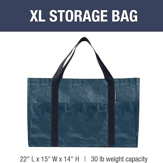 新款跨境购物箱环保编织料可折叠收纳购物袋大容量家用杂物收纳袋