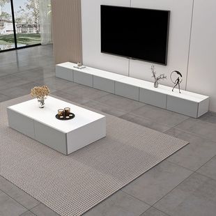 Simple Tv Cabinet Living Room Light Luxury High-End Coffee Table Combination Cabinet Floor Cabinet Home Small Apartment Simple Storage Floor Cabinet