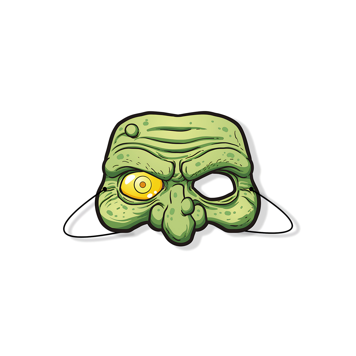 Halloween blanco máscara de cartón kindergarten hecho a mano DIY material creativo dibujos animados niños mascarada apoyos