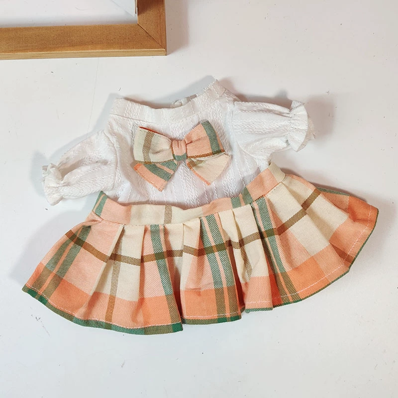 Кукла, платье, юбка, 30 см, с маленькими мишками, детская одежда