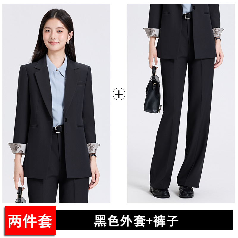 职业西装套装女春秋高端气质轻职场高级感大学生面试正装西服外套|undefined