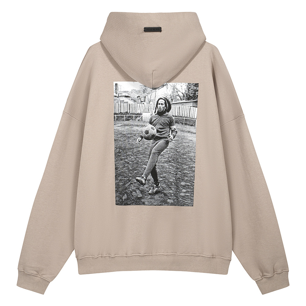 Miedo a Dios Bob Marley 3 barras Bob Marley Co-Famous Suéter con Capuz Suelto