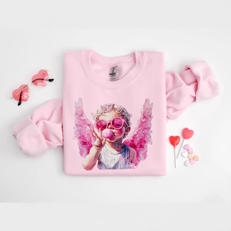 Foreign Trade E-Commerce Etsy Autumn and Winter Hot-Selling Couple Sweatshirts Valentine's Day Pullover Sweatshirts Fashionable and Versatile Cotton Sweatshirts