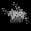 Hair accessory handmade, metal crystal from pearl, hairgrip, jewelry for bride, European style