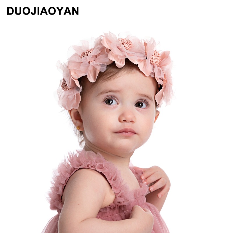 240g Weight Hair Band Hair Accessories Type No Quantity Holiday, Daily Occasion Cloth Material Flower Pattern All Seasons Season Kid'S Gender Cute Style Cute Kid'S Flower Cloth Hair Band 7
