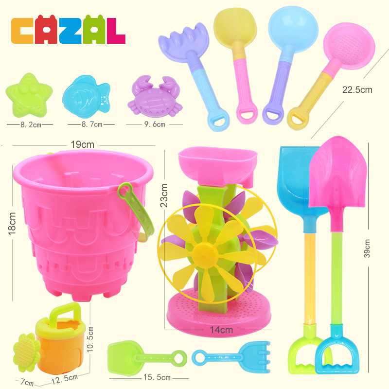 Juguetes para niños baratos y asequibles de gran tamaño, juguetes para niños, pala y barril para jugar con arena, herramientas de agua junto al mar