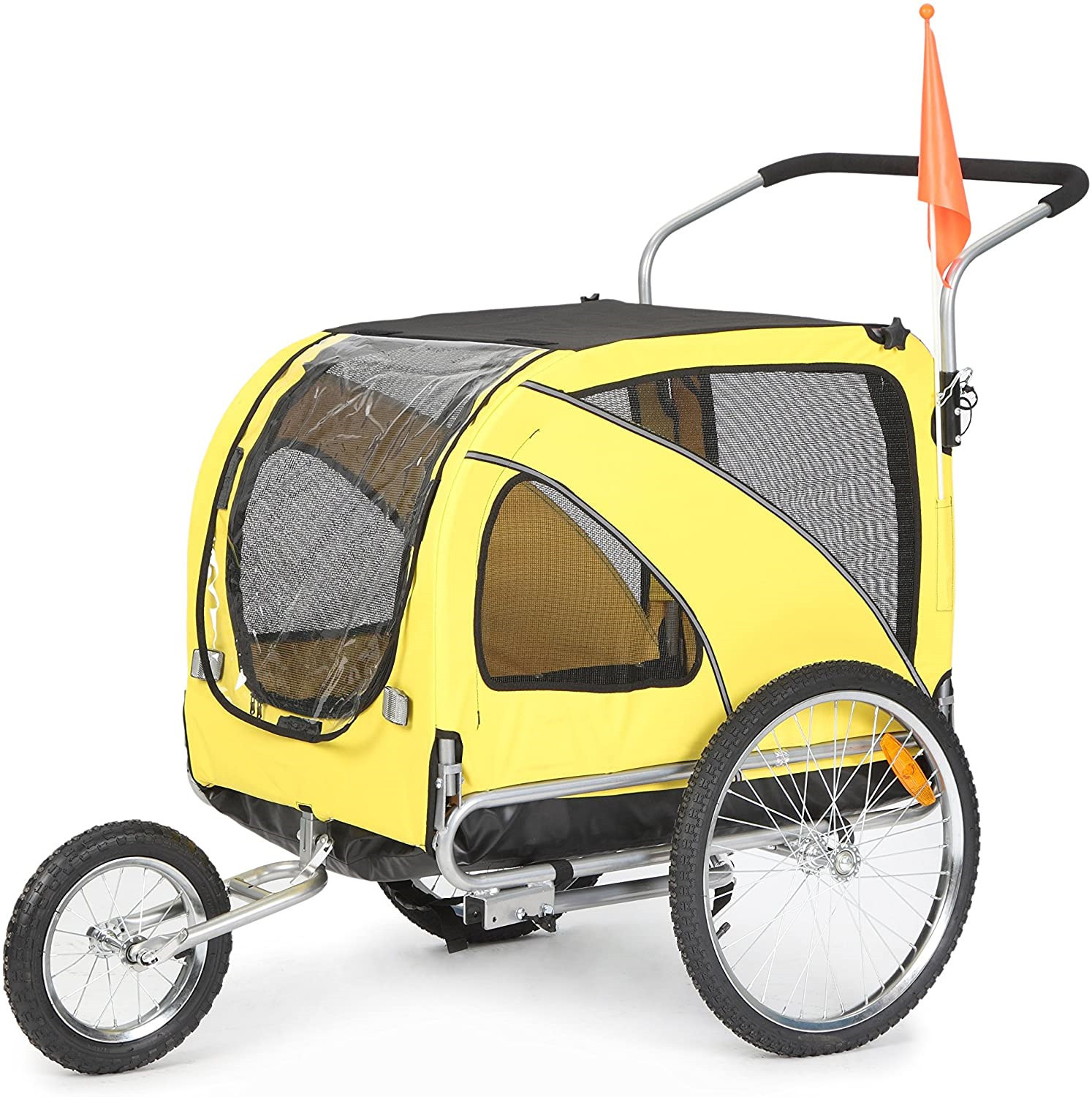 青岛厂家批发户外可折叠的宠物推车 自行车拖车 颜色多选